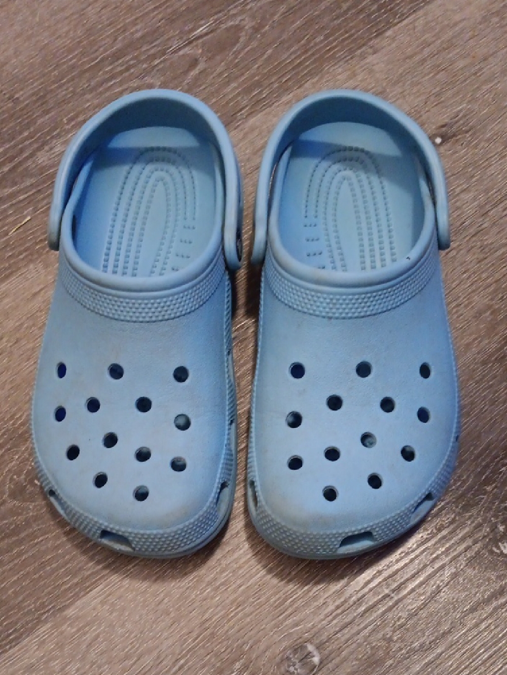 CROCS Light Blue Womens Sandals with Heel Strap